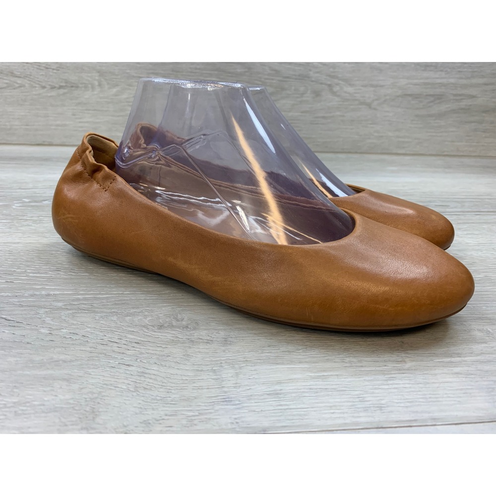Dansko Kandi Women's Tan Leather Ballet Flats Comfort Slip On 9.5 Comfort Shoes